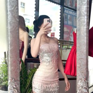 VÁY ÁNH HỒNG BẠC