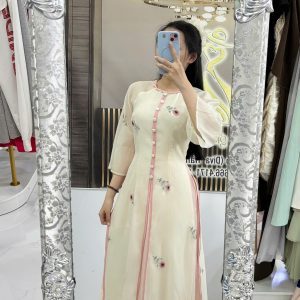 ÁO DÀI NỮ CỔ TRÒN VOAN