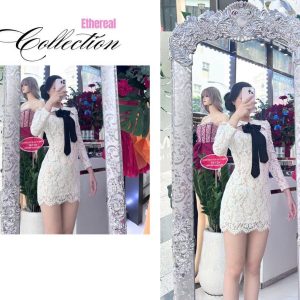 VÁY REN TIỂU THƯ CỔ NƠ ĐEN