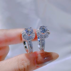 NHẪN BẠC VIỀN TRÒN SÁNG