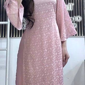 ÁO DÀI HỒNG TAY CÁNH TIÊN